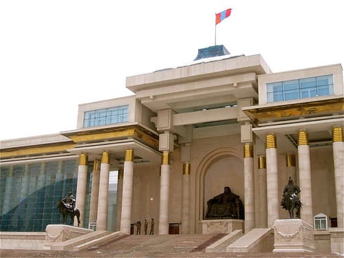 The Government Palace at Sukhbaatar Square